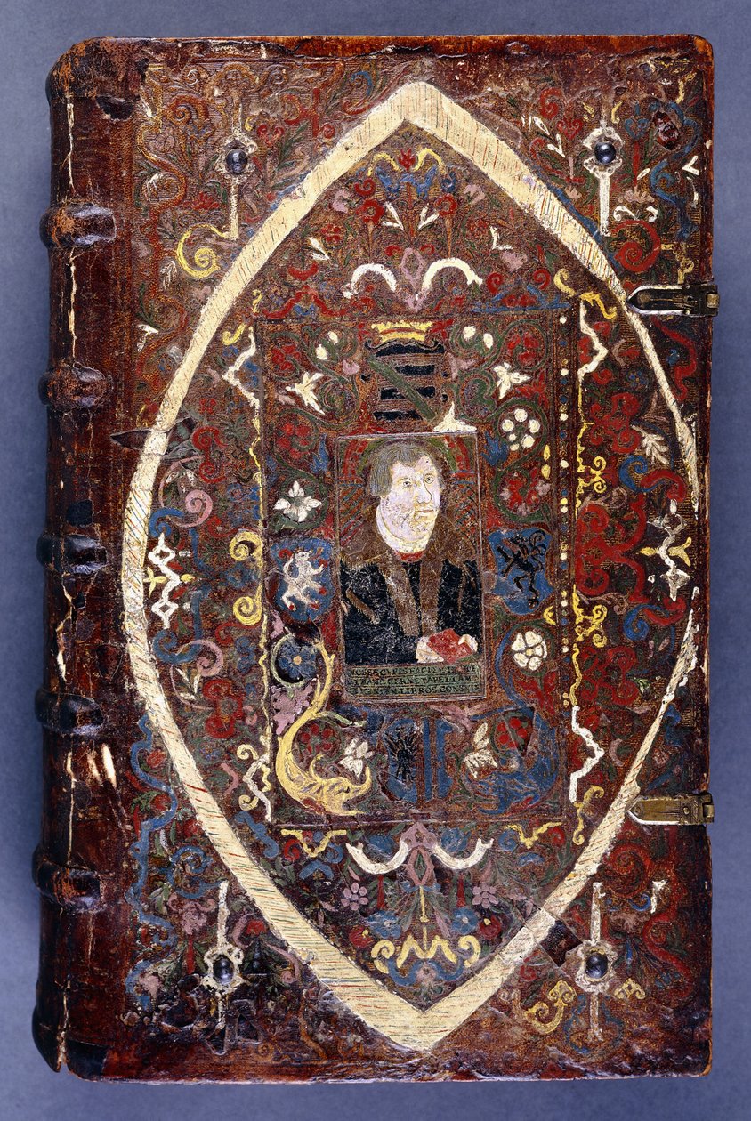 Obálka knihy s portrétem Martina Luthera (1483-1546) od German School