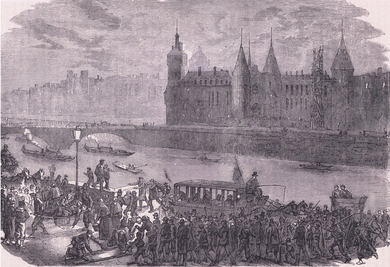 Cassellova historie války mezi Francií a Německem vydaná nakladatelstvím Cassell and Company Limited, kolem roku 1890 (litho), přináší raněné. od German School