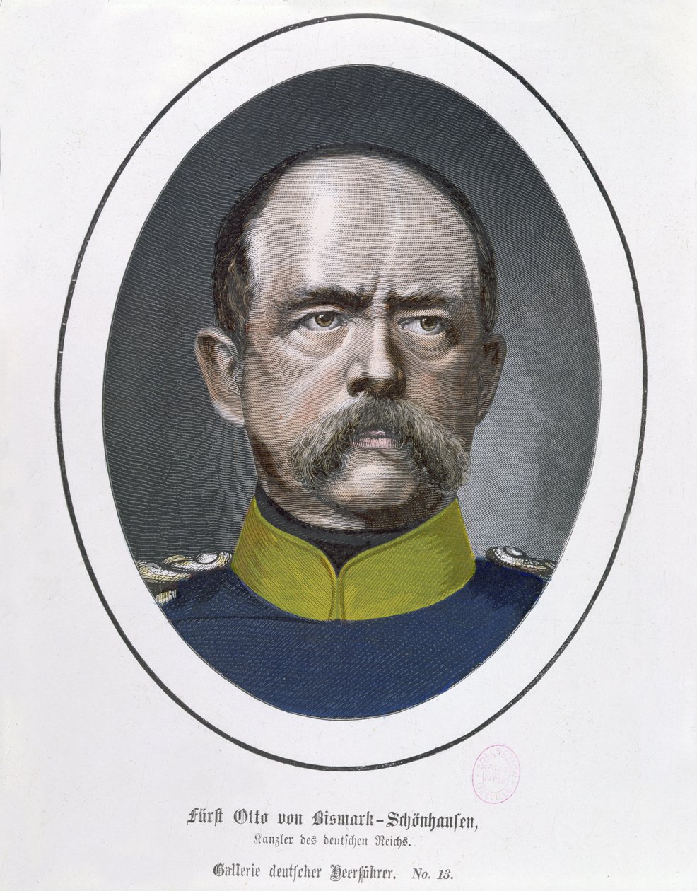 Kancléř Otto von Bismarck (1815-98) kolem roku 1871 od German School