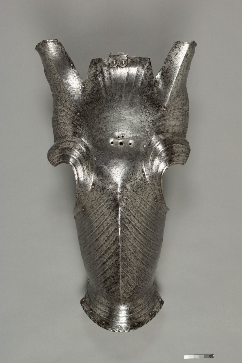 Chanfron v maxmiliánském stylu, c.1510 (ocel) od German School