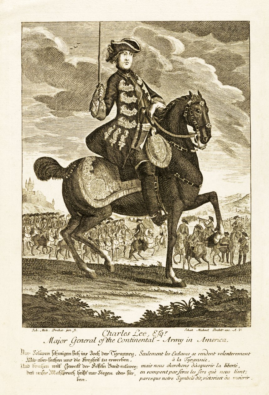Charles Lee, Esq, generálmajor kontinentální armády v Americe od German School