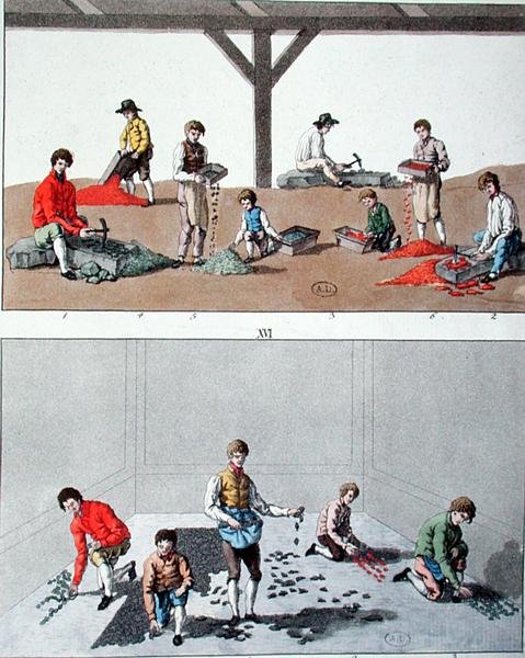 Dětská dlažba, cca 1810 (barevná lito) od German School