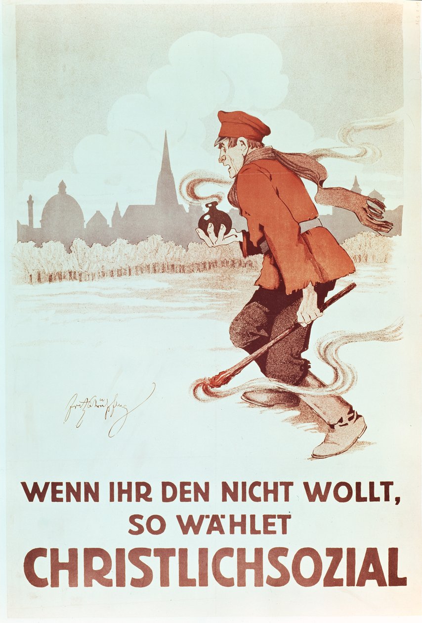 "Zvolte křesťanský socialismus" (litografie) od German School