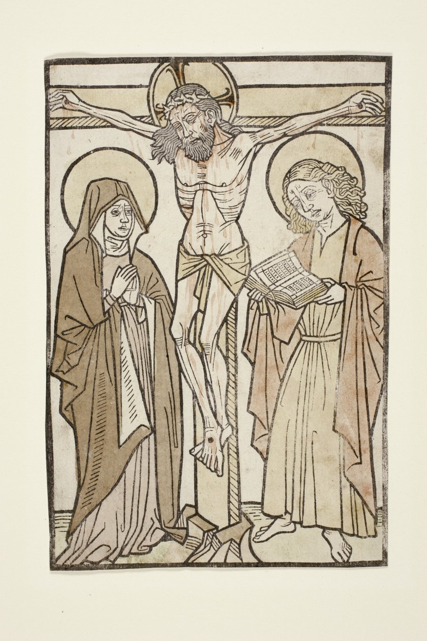 Kristus na kříži mezi Marií a svatým Janem, 1460-70 od German School