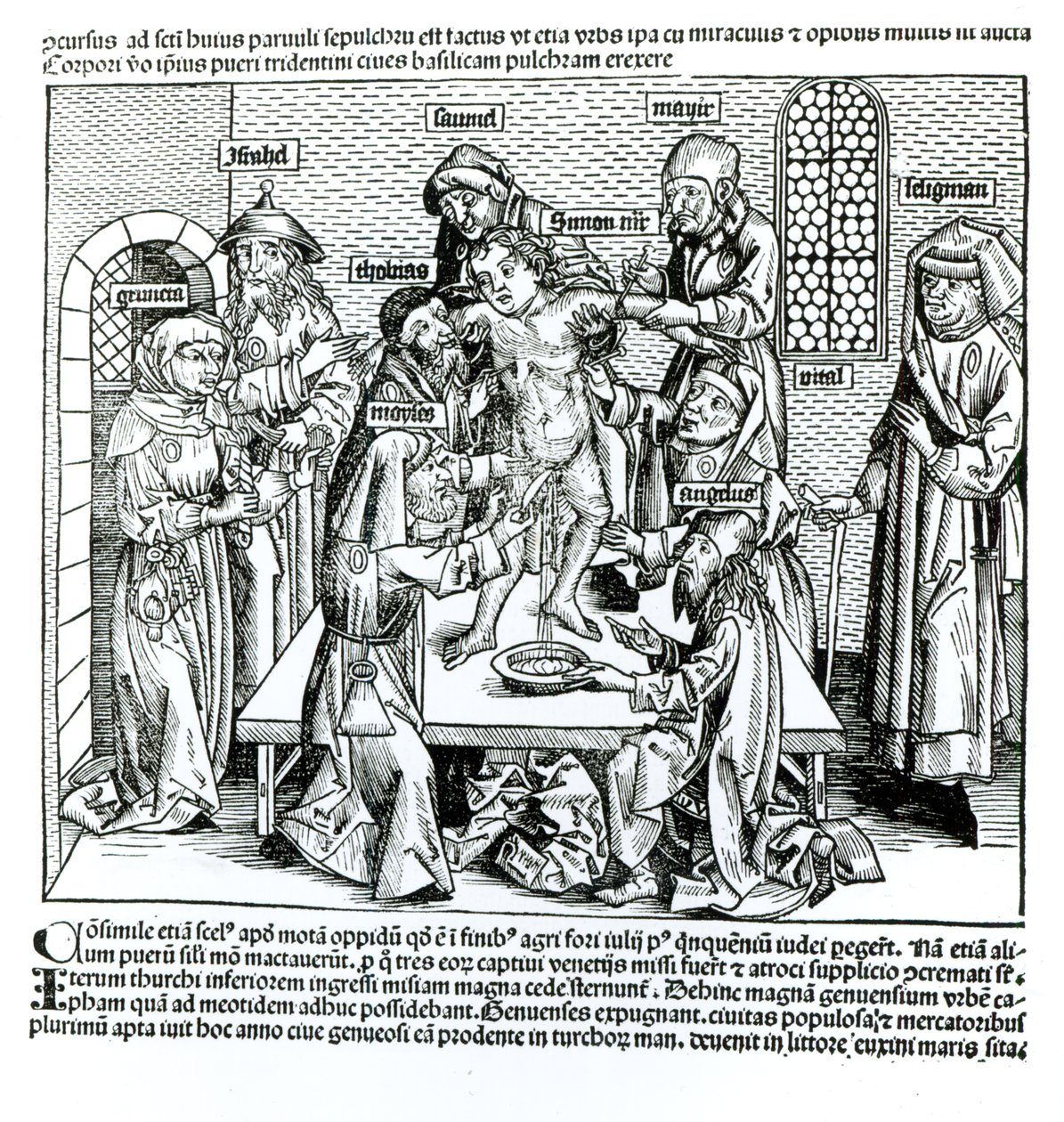 Obřízka, z „Liber Chronicarum“ od Hartmanna Schedela (1440-1514) od German School