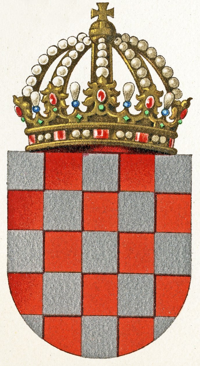 Státní znak Chorvatska, kolem roku 1898 od German School