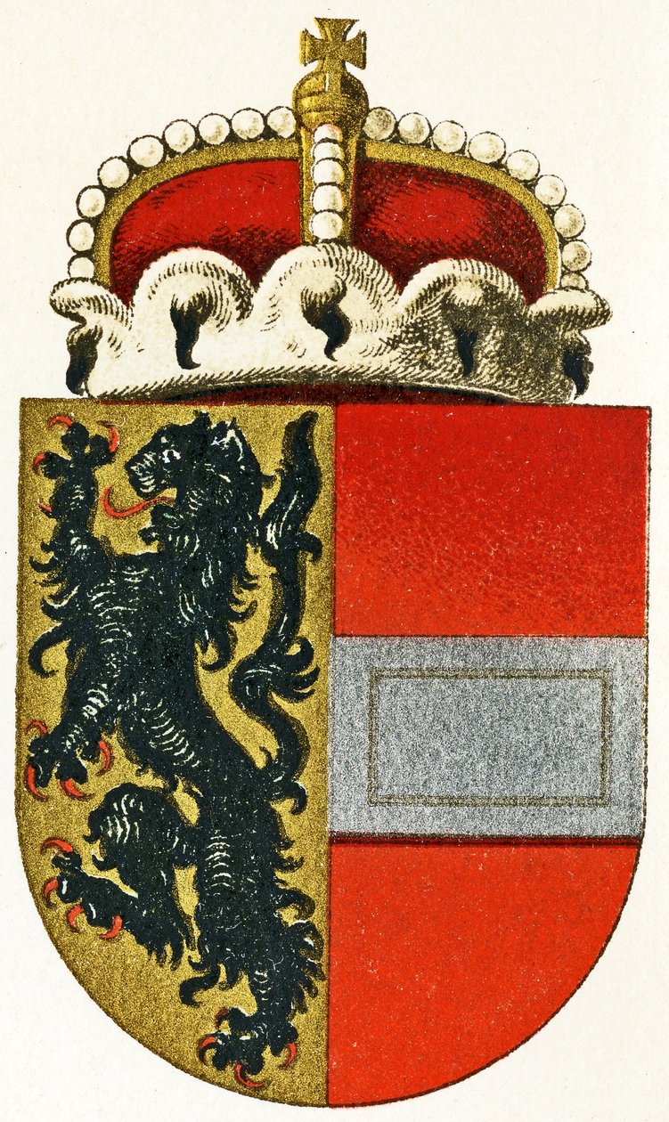 Erb Salcburku s knížecím kloboukem na štítě, kolem roku 1898 od German School