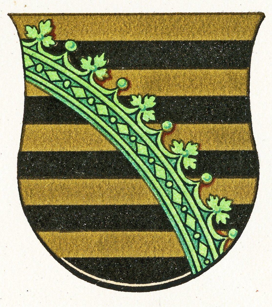 Státní znak Saska, kolem roku 1898 od German School