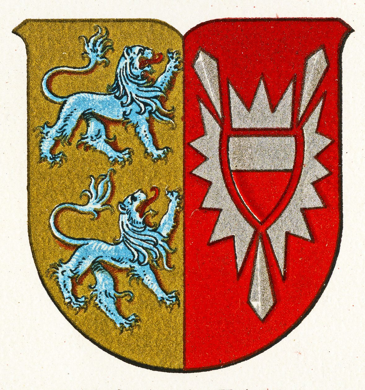 Znak Šlesvicka-Holštýnska, kolem roku 1898 od German School