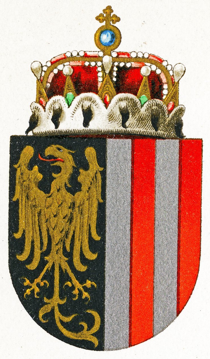Státní znak Horních Rakous, kolem roku 1898 od German School