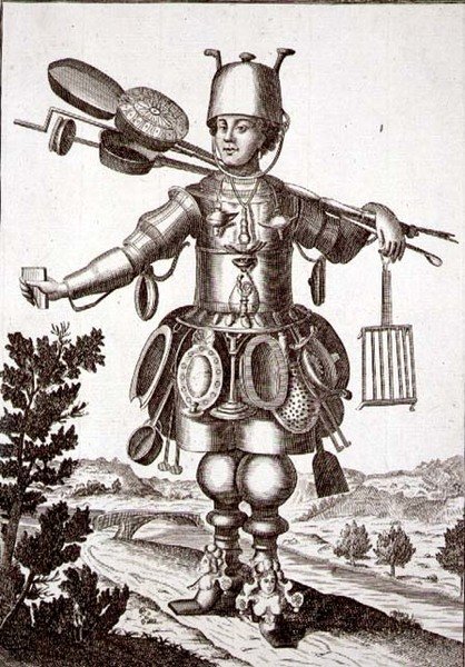 Kostým pro Brazier, hospoda. od Gerarda Valcka (1651/2-1726) kolem 1690 (rytina) od German School