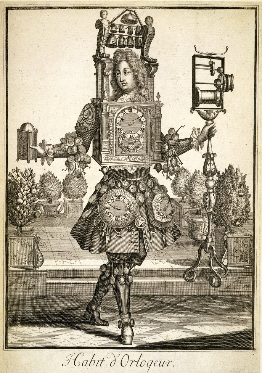 Kostým pro hodináře, vydal Gerard Valck (16512-1726), cca 1690 od German School