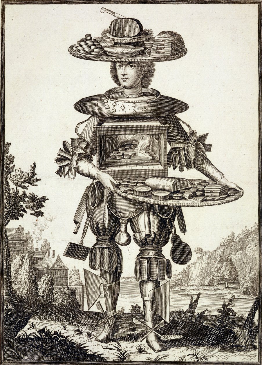 Kostým pro cukráře, hospoda. od Gerarda Valcka (16512-1726) kolem roku 1690 od German School