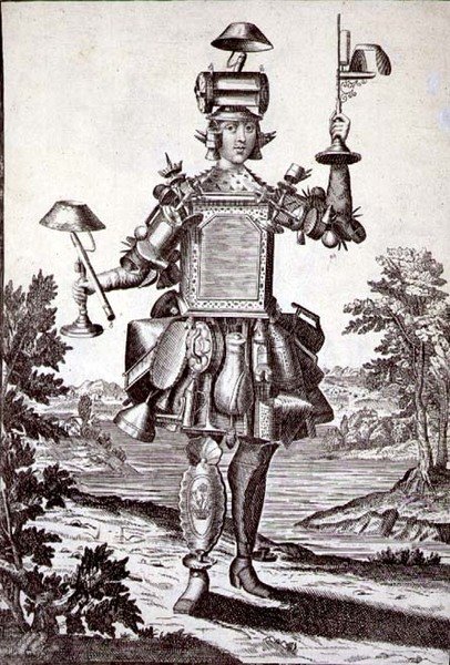 Kostým pro klempíře, hospodu. od Gerarda Valcka (1651/2-1726) kolem 1690 (rytina) od German School