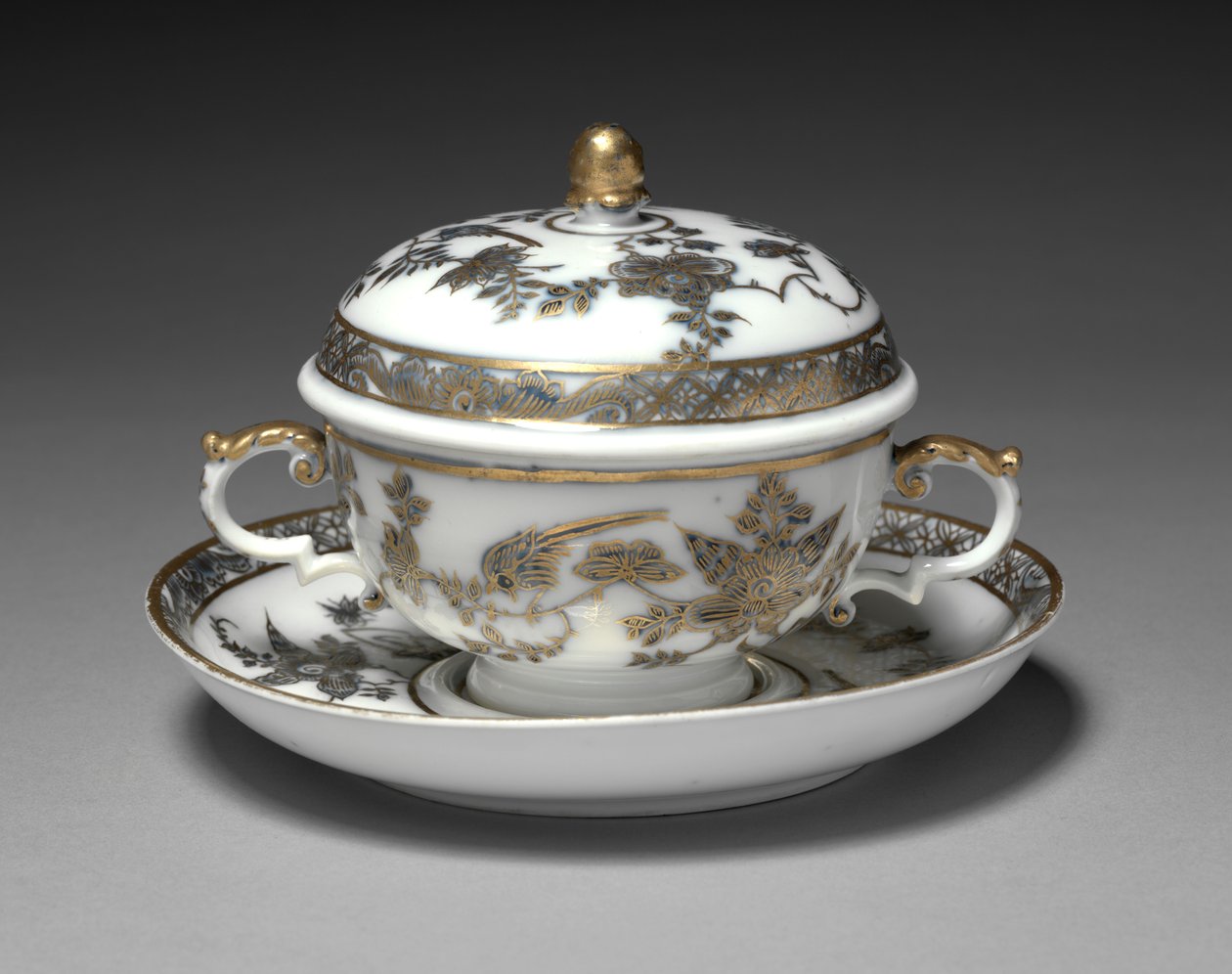Krytá mísa a mísa, výrobce Meissen Porcelain Factory, Německo, 1730-1740 od German School