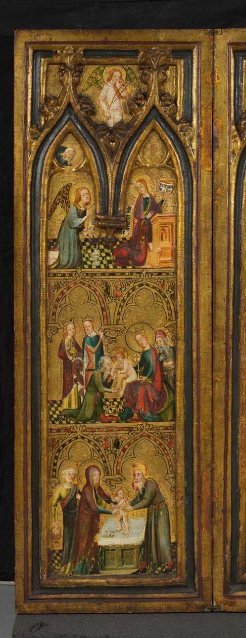 Triptych Ukřižování (dříve známý jako Estouteville Triptych) (levé křídlo), kolem 1374 (tempera na panelu) od German School