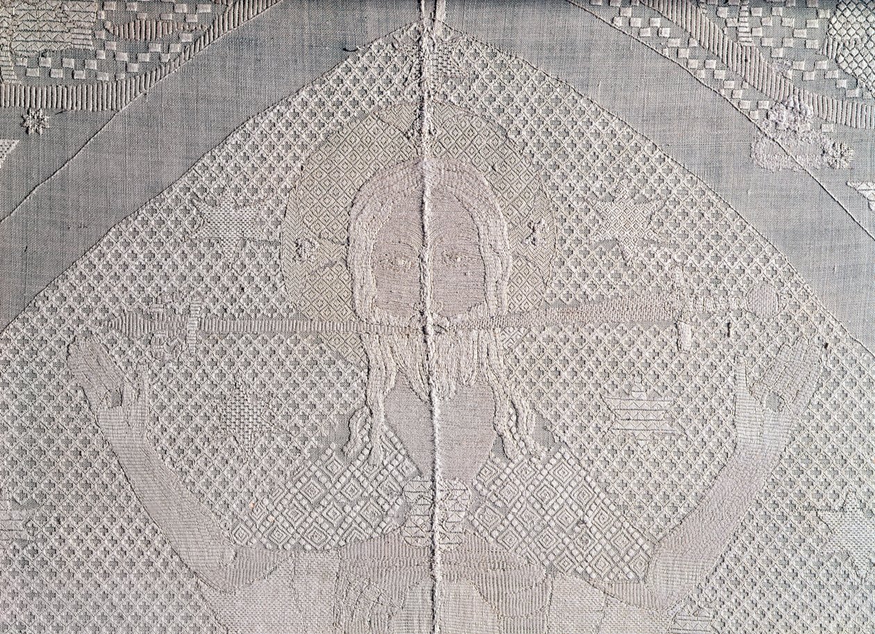 Detail oltářního plátna s Kristem Apokalypsy, 2. polovina 14. století (plátno) od German School