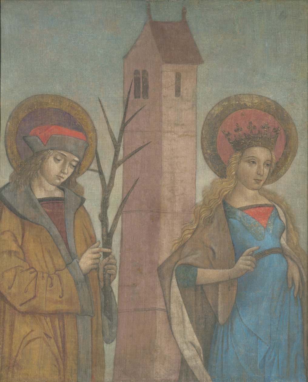 Diptych svatých Achatia, Barbory, Apollonie a Sebalda od German School