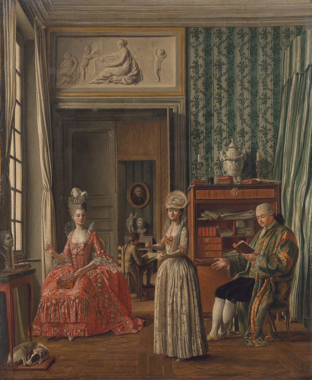 Domácí scéna, c.1775-80 od German School