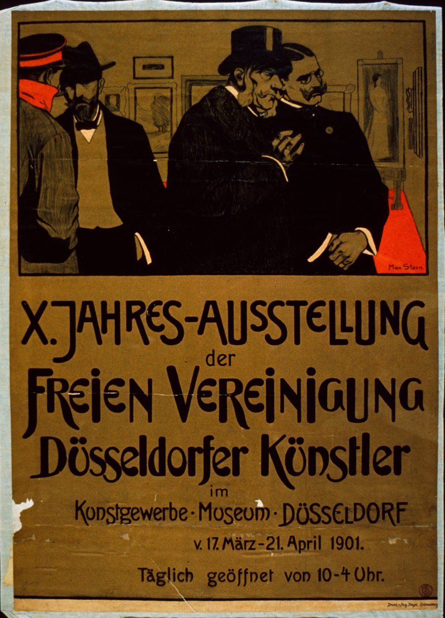 Výstava düsseldorfských umělců v Muzeu Kunstgewerbe v Düsseldorfu od German School