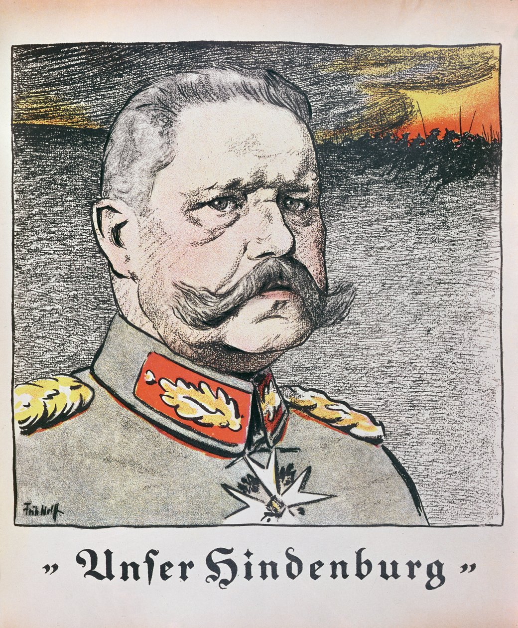 Polní maršál Paul von Hindenburg (1857-1934) 1914 od German School