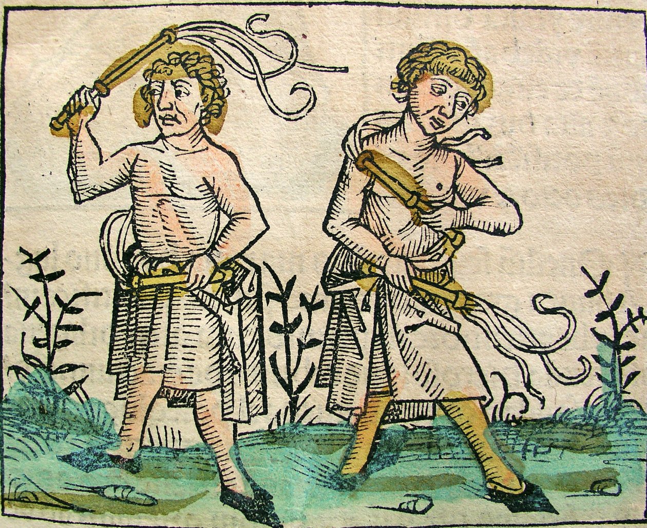 Flagellants, publikované v Norimberské kronice, 1493 od German School