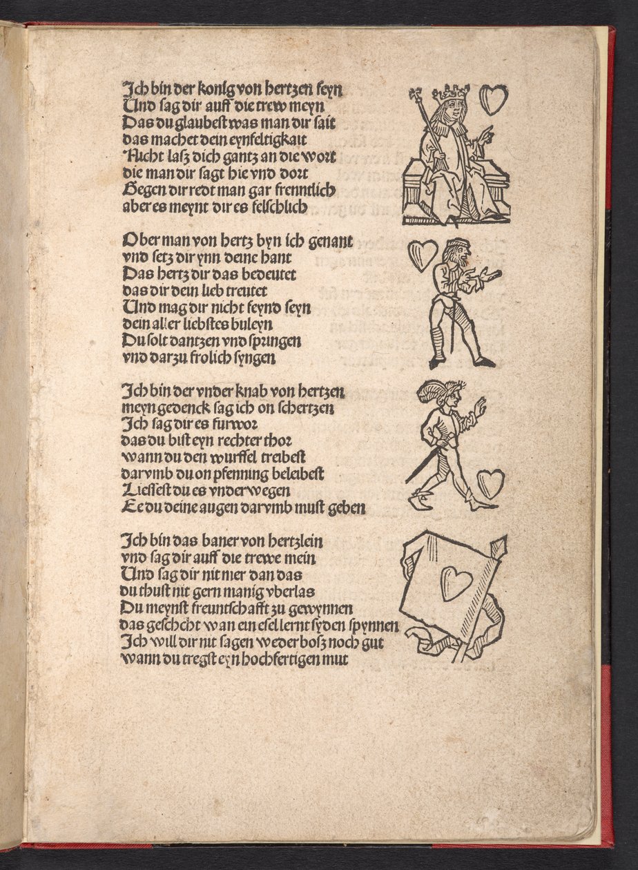 Věštby z hracích karet, cca 1510 od German School