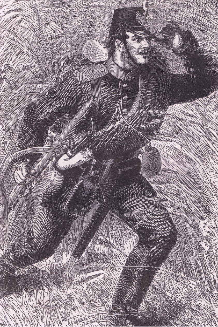 Vpřed, Cassellova historie války mezi Francií a Německem vydaná Cassell and Company Limited, kolem roku 1890 (litho) od German School