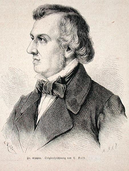Frederic Chopin (1810-49) 1870 (rytina) od German School