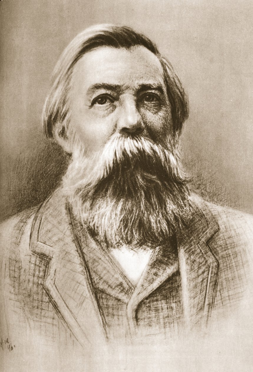 Frederick Engels (sépiová fotografie) od German School