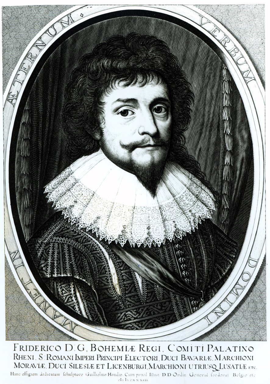 Frederick V (1596-1632), český král, kurfiřt falcký rýnský, ryl Willem Hondius (asi 1597-1660), 1633 od German School