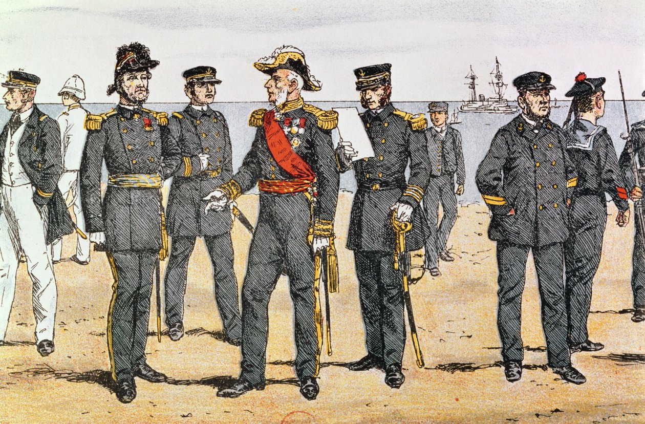 Uniformy francouzského námořnictva, konec 19. století od German School