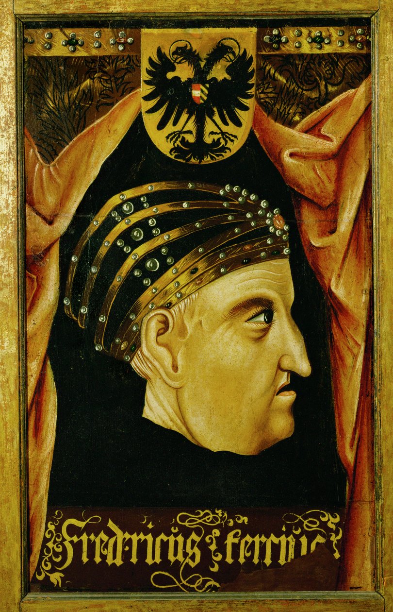 Friedrich III, císař Svaté říše římské ... (olej na dřevě) od German School