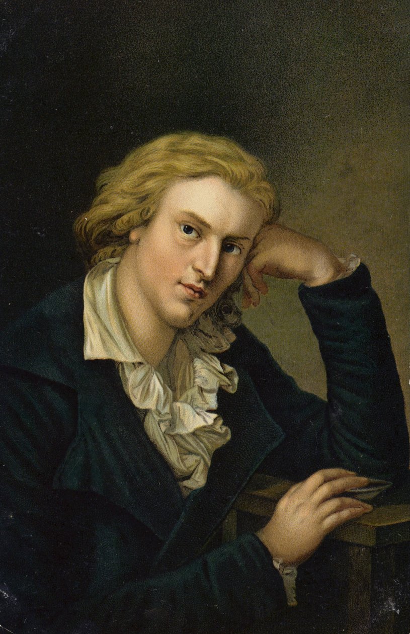 Friedrich von Schiller (1759-1805), německý básník, filozof, historik a dramatik (chromolit) od German School