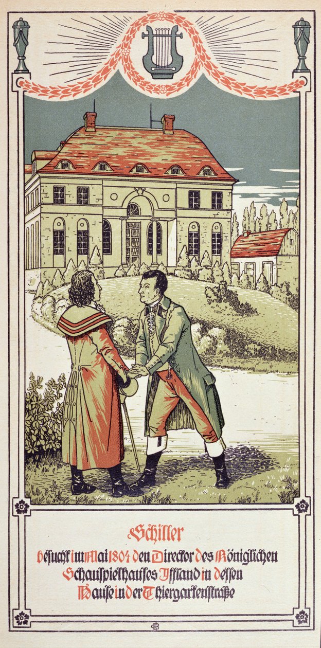 Friedrich von Schiller (1759-1805) navštíví v květnu 1804 v Berlíně ředitele Theatre Royal od German School