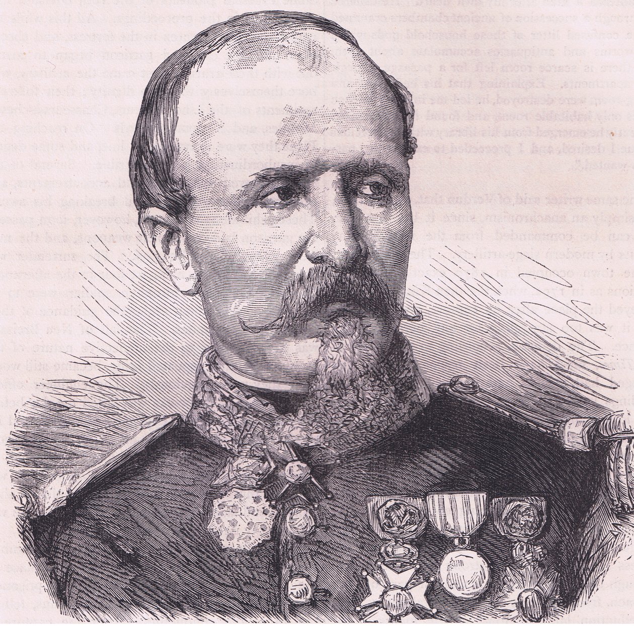 Generál Chanly, Cassells Historie války mezi Francií a Německem vydaná Cassell and Company Limited, kolem roku 1890 (litho) od German School