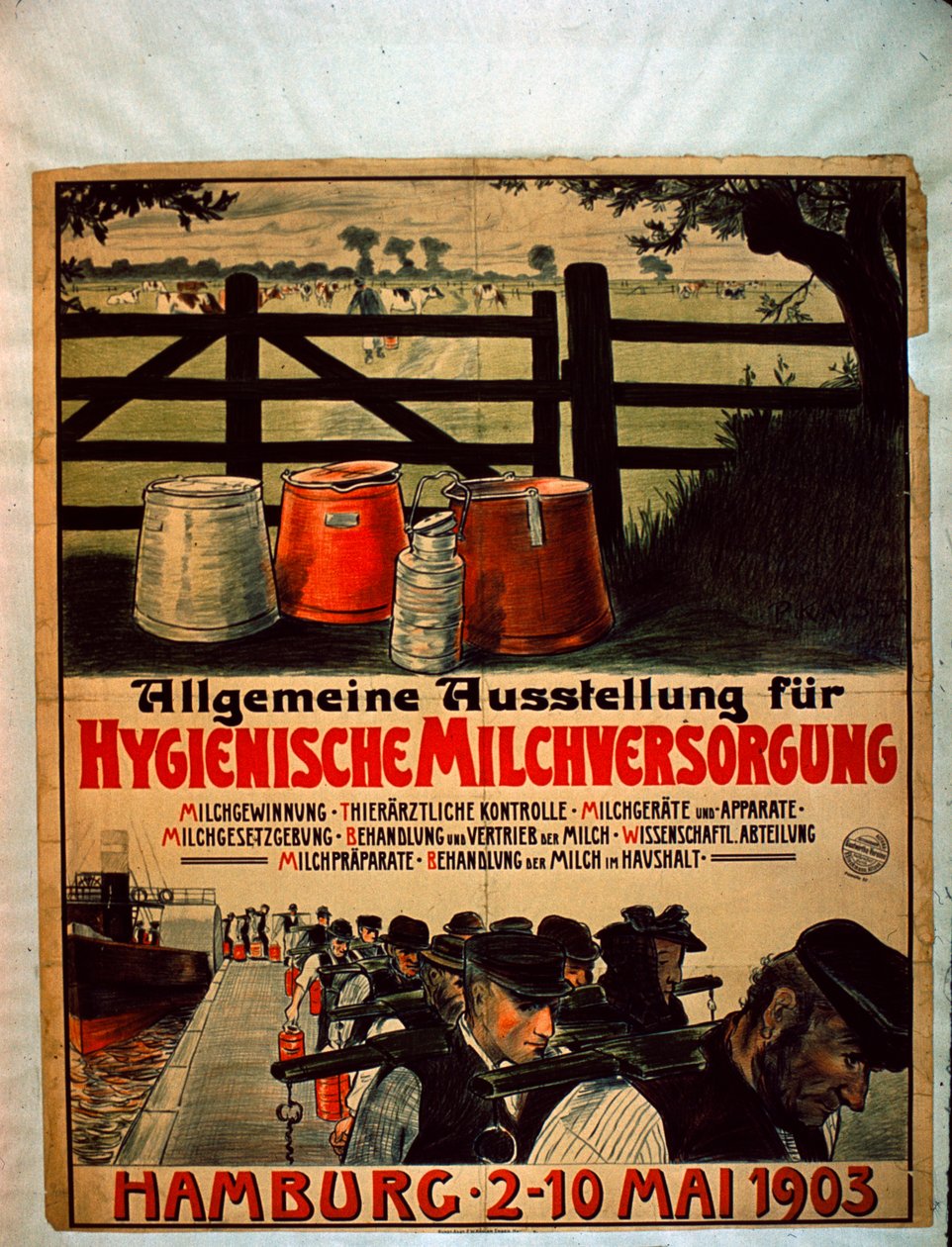 Všeobecná výstava pro sanitární dodávky mléka, 1903 od German School