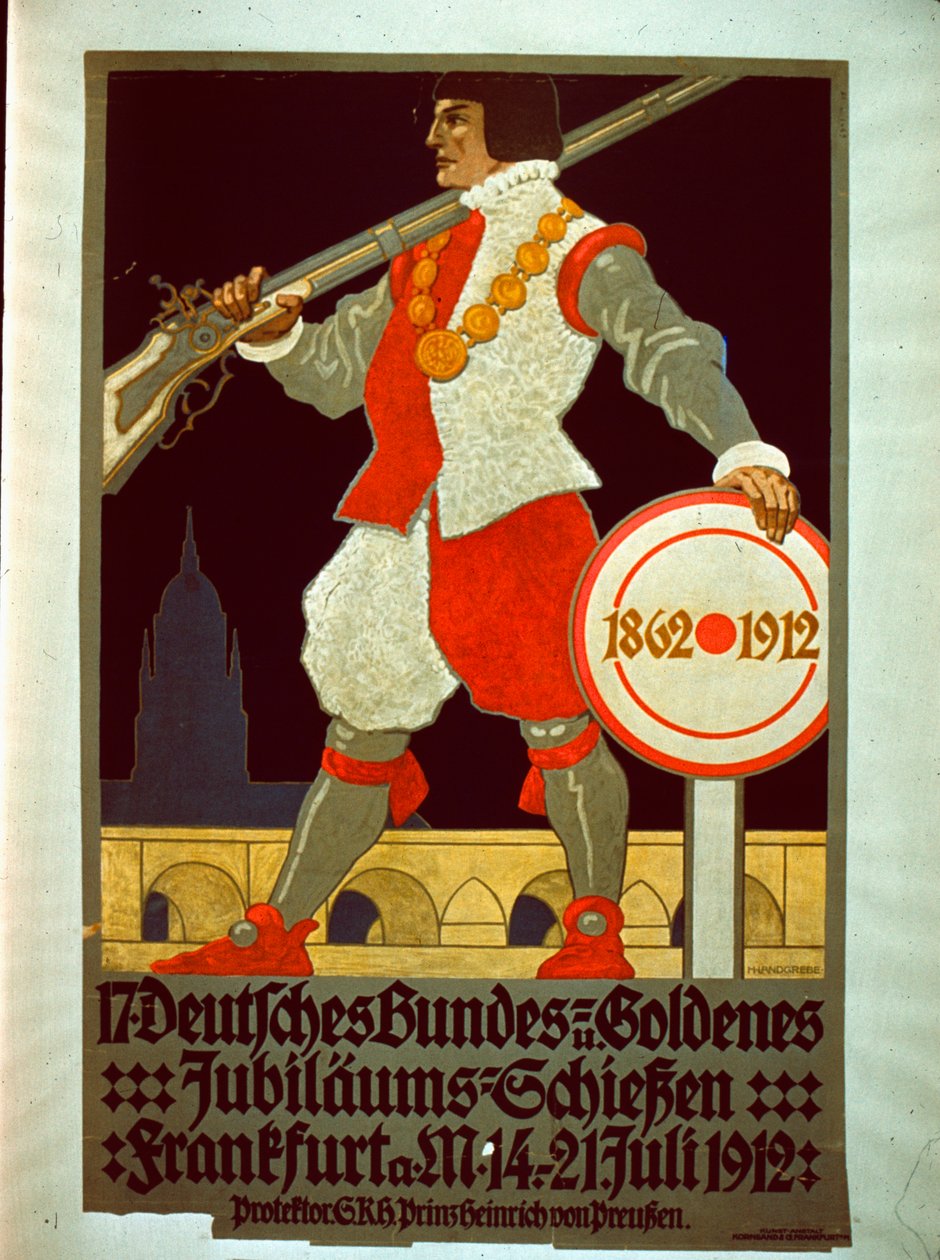 Plakát Zlatého jubilea německé konfederace, 1912 od German School