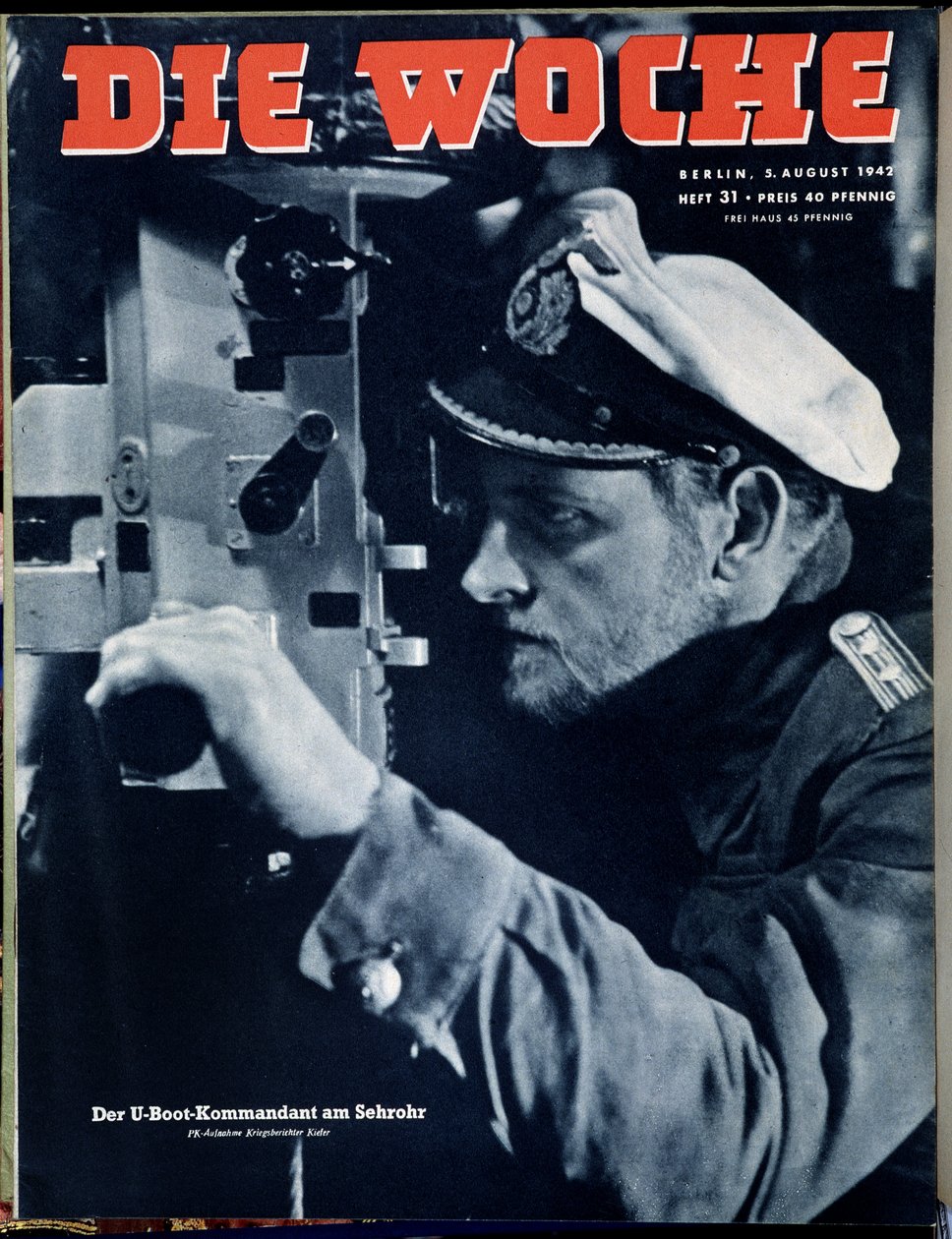 Německé námořnictvo, velitel ponorky v periskopovém pozorování, obálka „“ Die Woche “, 8. 5. 1942. od German School