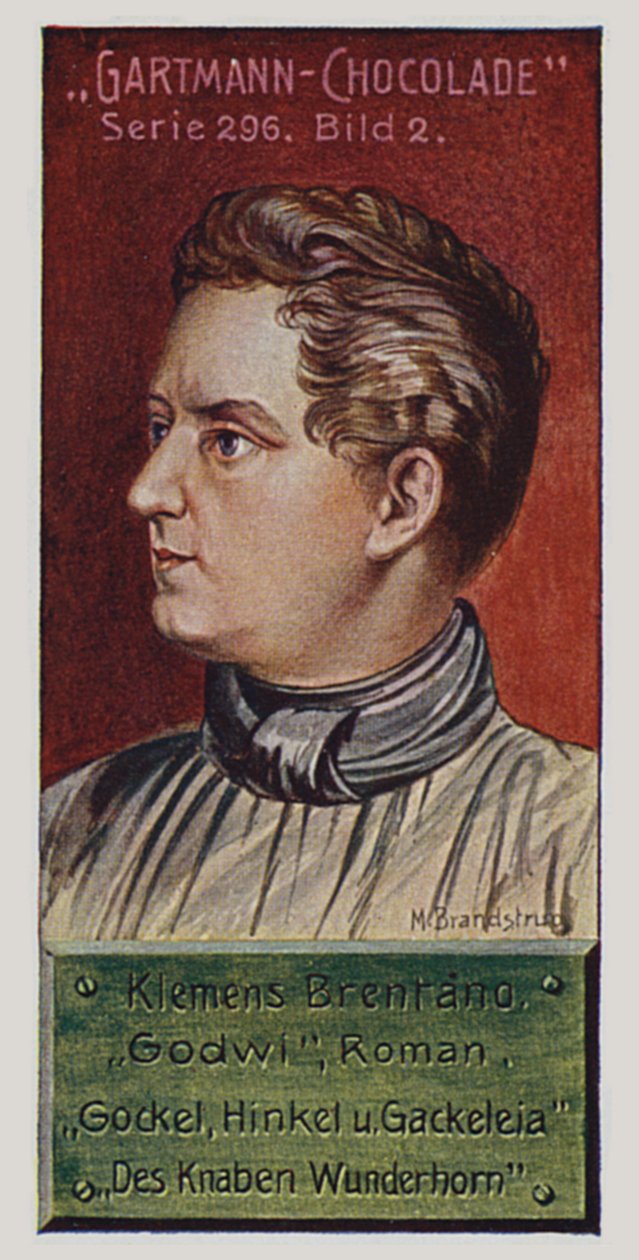 Němečtí romantici: Klemens Brentano (barevná litografie) od German School