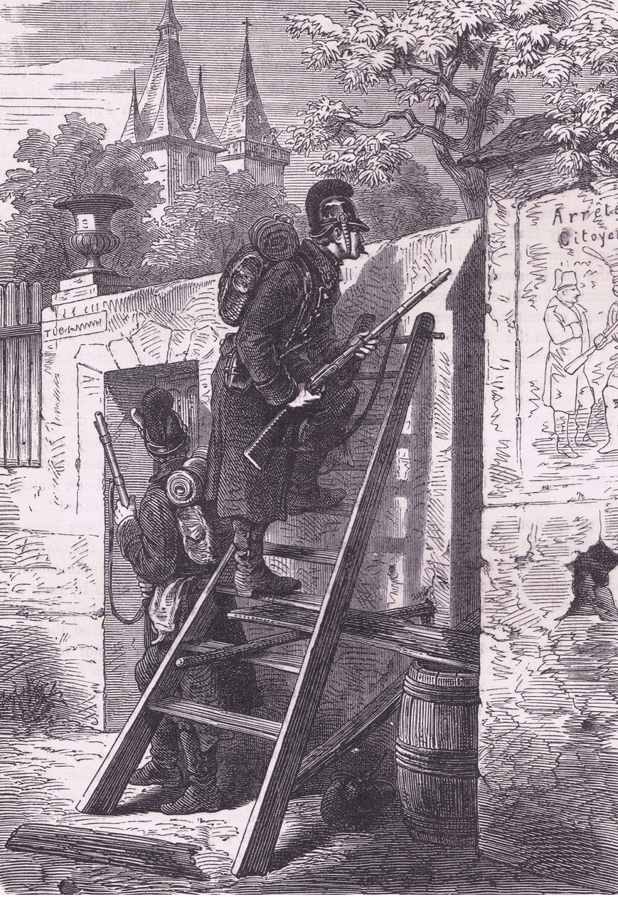 Německá výprava, Cassells Historie války mezi Francií a Německem vydaná společností Cassell and Company Limited, kolem roku 1890 (litho) od German School