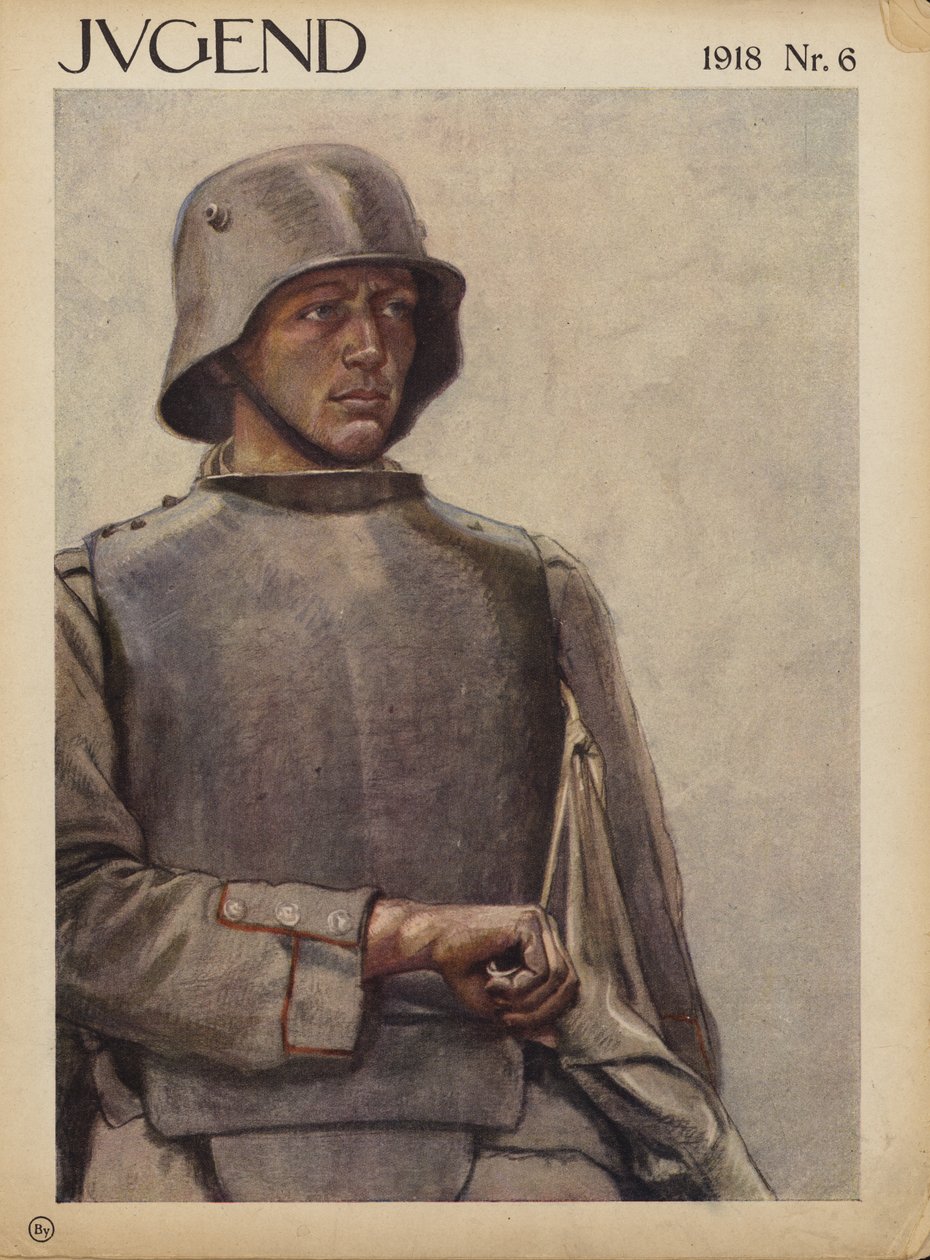 Německý voják, 1. světová válka (barevná litografie) od German School