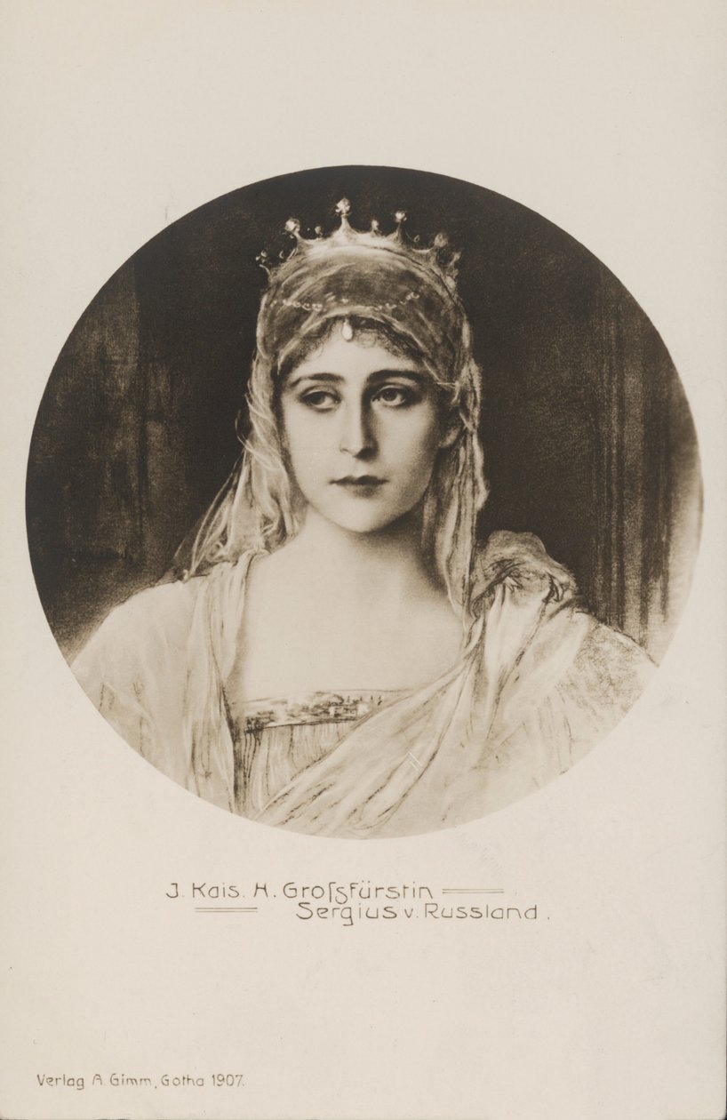 Velkokněžna Alžběta Fjodorovna, manželka ruského velkoknížete Sergeje Alexandroviče (litografie) od German School