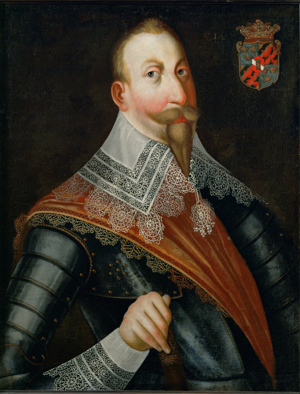 Gustav Adolf, švédský král ... (malba na plátně) od German School