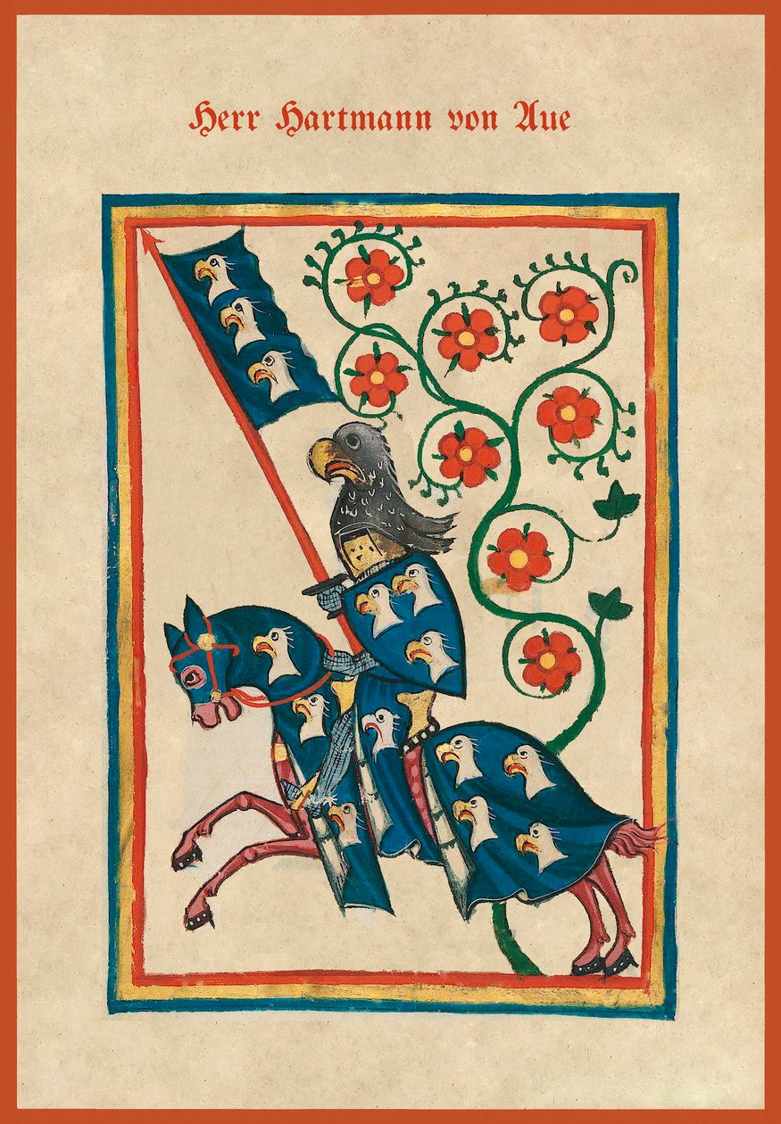 Hartmann von Aue, Středověký zpěvník (pergamen) od German School