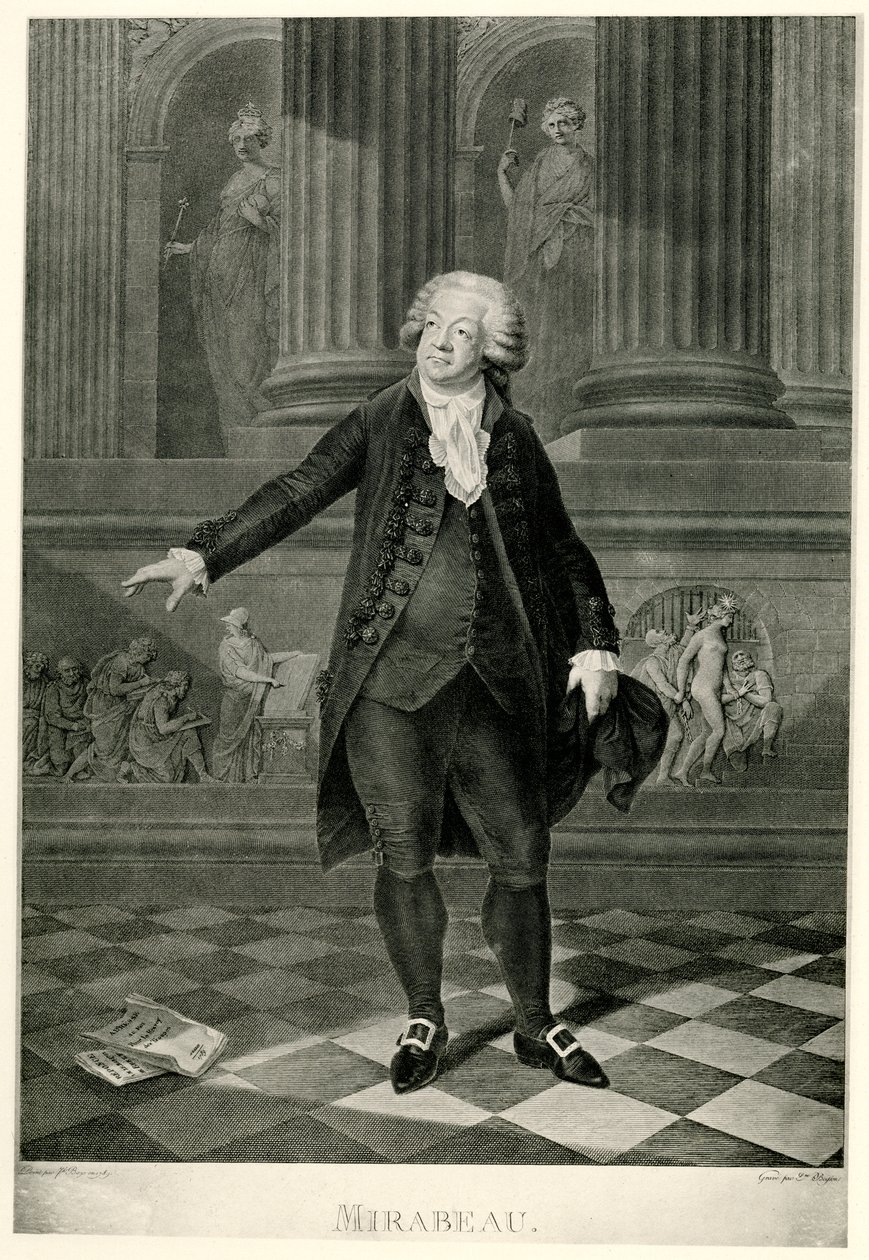 Honoré Gabriel de Riqueti, hrabě z Mirabeau, 1884-90 (fototyp) od German School