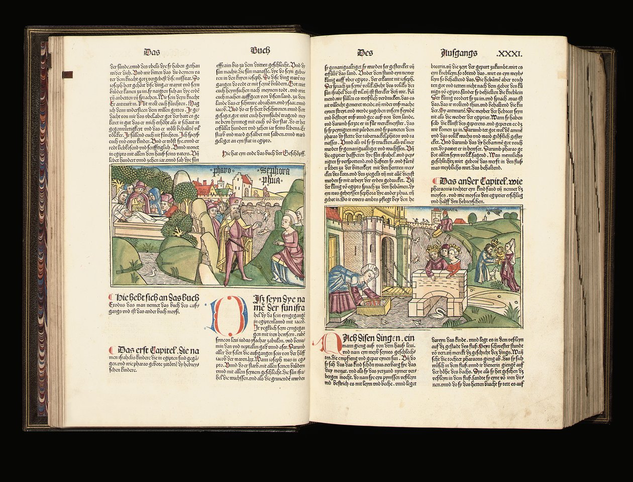 Iluminovaná kopie 9. vydání Bible v němčině, Anton Koberger, Norimberk, 1483 od German School