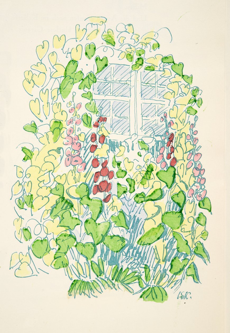 Ilustrace ze Styl, pub. 1922 (pochoir print) od German School