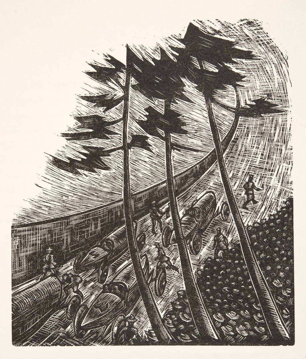 Ilustrace ze Styl, pub. 1922 (pochoir print) od German School