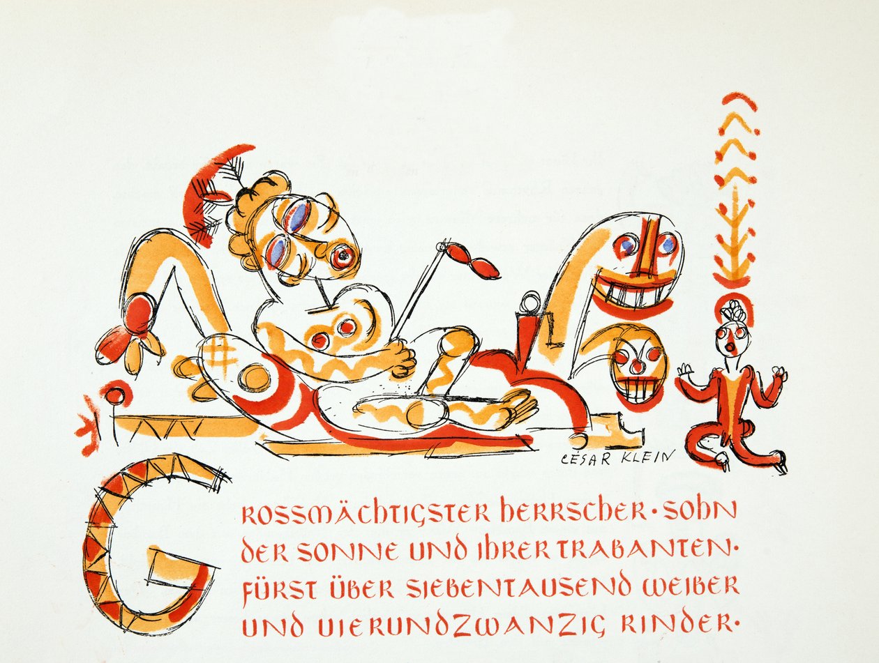 Ilustrace z časopisu Styl, vyd. 1922 (pochoárový tisk) od German School
